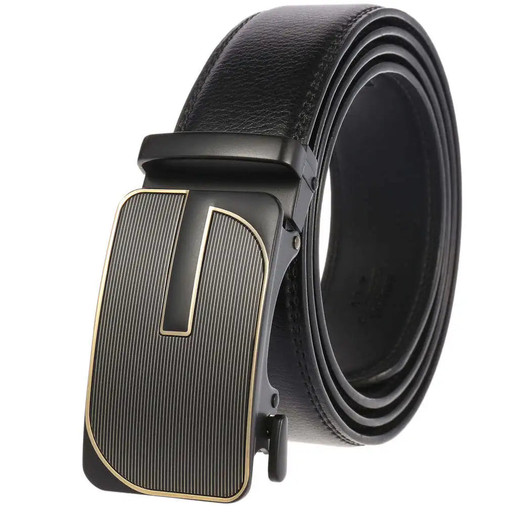 JMT-436042 Genuine Cow Leather Men's Designer Belt - Sophisticated and Durable Accessory