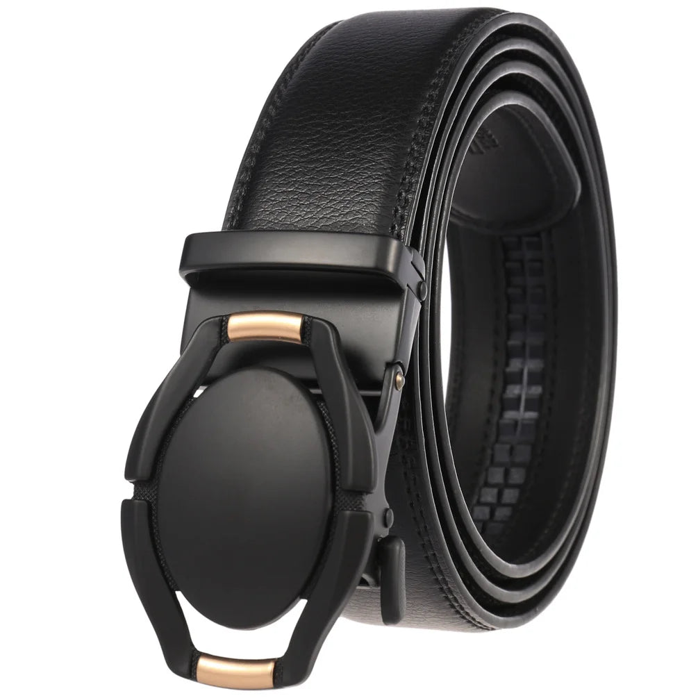 JMT-436042 Genuine Cow Leather Men's Designer Belt - Sophisticated and Durable Accessory