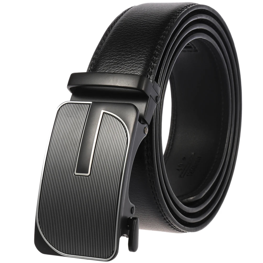JMT-436042 Genuine Cow Leather Men's Designer Belt - Sophisticated and Durable Accessory