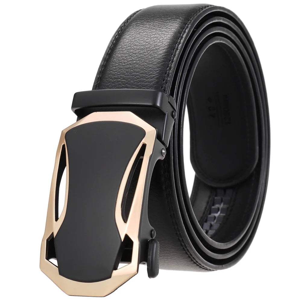 JMT-436042 Genuine Cow Leather Men's Designer Belt - Sophisticated and Durable Accessory