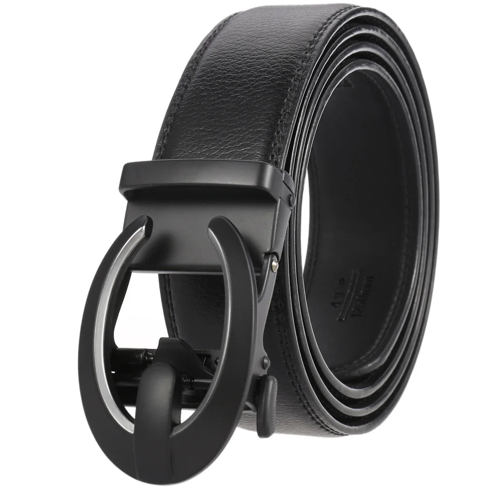 JMT-436042 Genuine Cow Leather Men's Designer Belt - Sophisticated and Durable Accessory