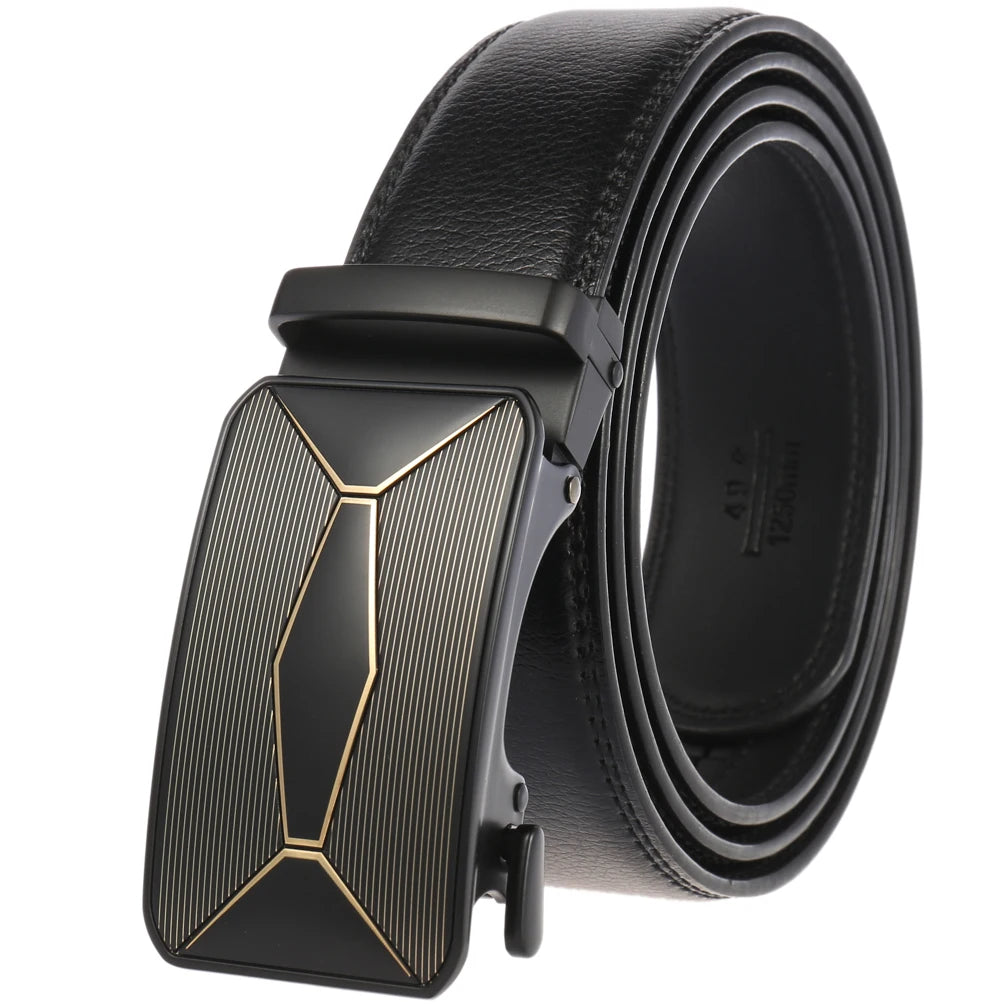 JMT-436042 Genuine Cow Leather Men's Designer Belt - Sophisticated and Durable Accessory