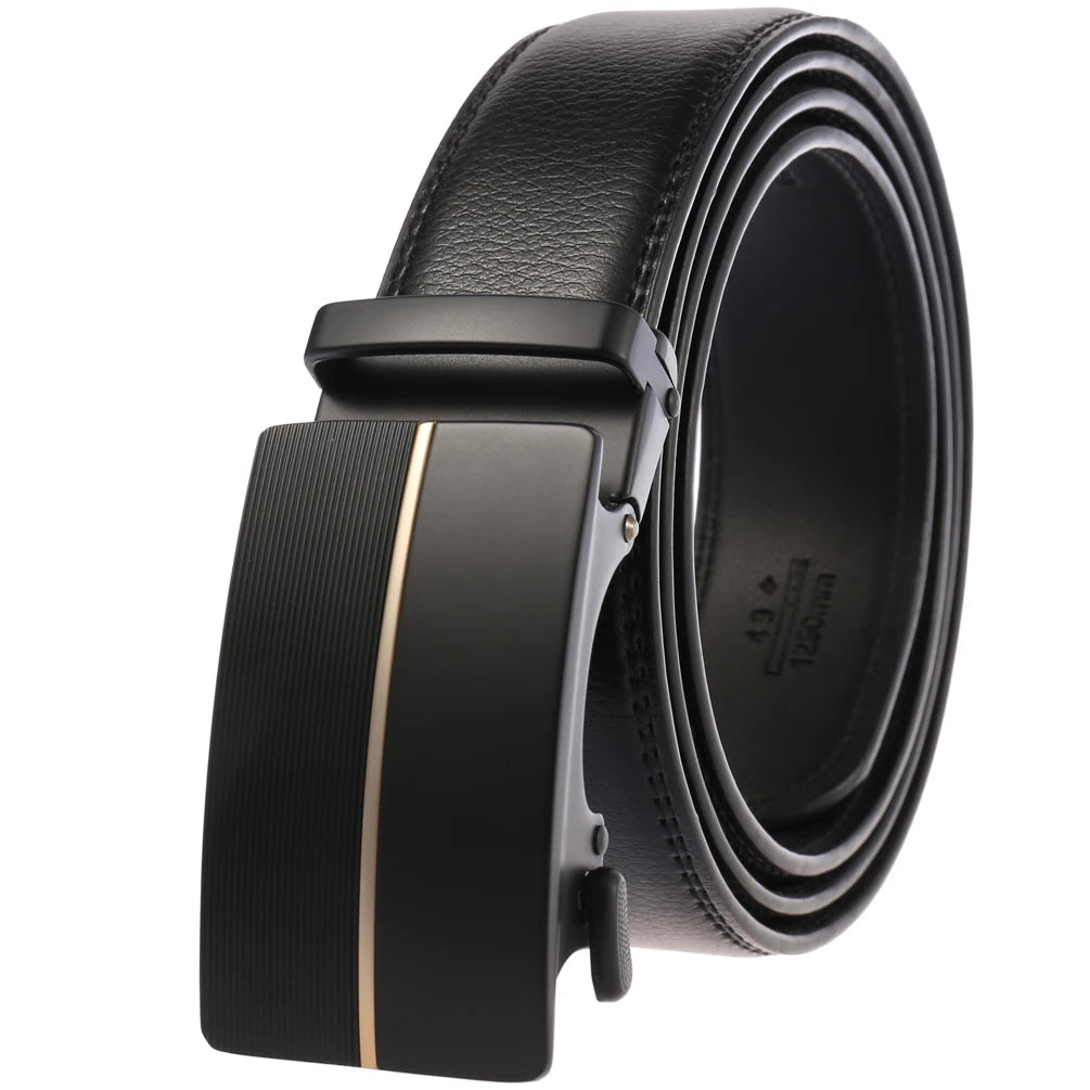 JMT-436042 Genuine Cow Leather Men's Designer Belt - Sophisticated and Durable Accessory