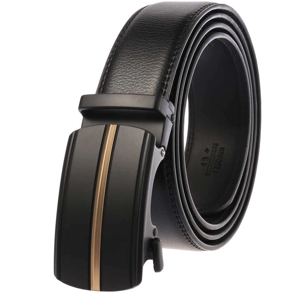 JMT-436042 Genuine Cow Leather Men's Designer Belt - Sophisticated and Durable Accessory