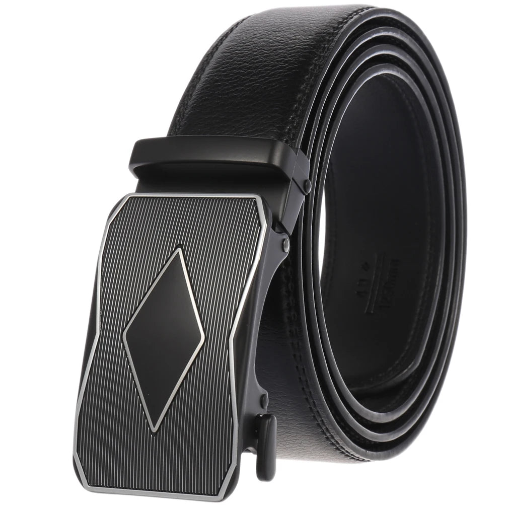 JMT-436042 Genuine Cow Leather Men's Designer Belt - Sophisticated and Durable Accessory