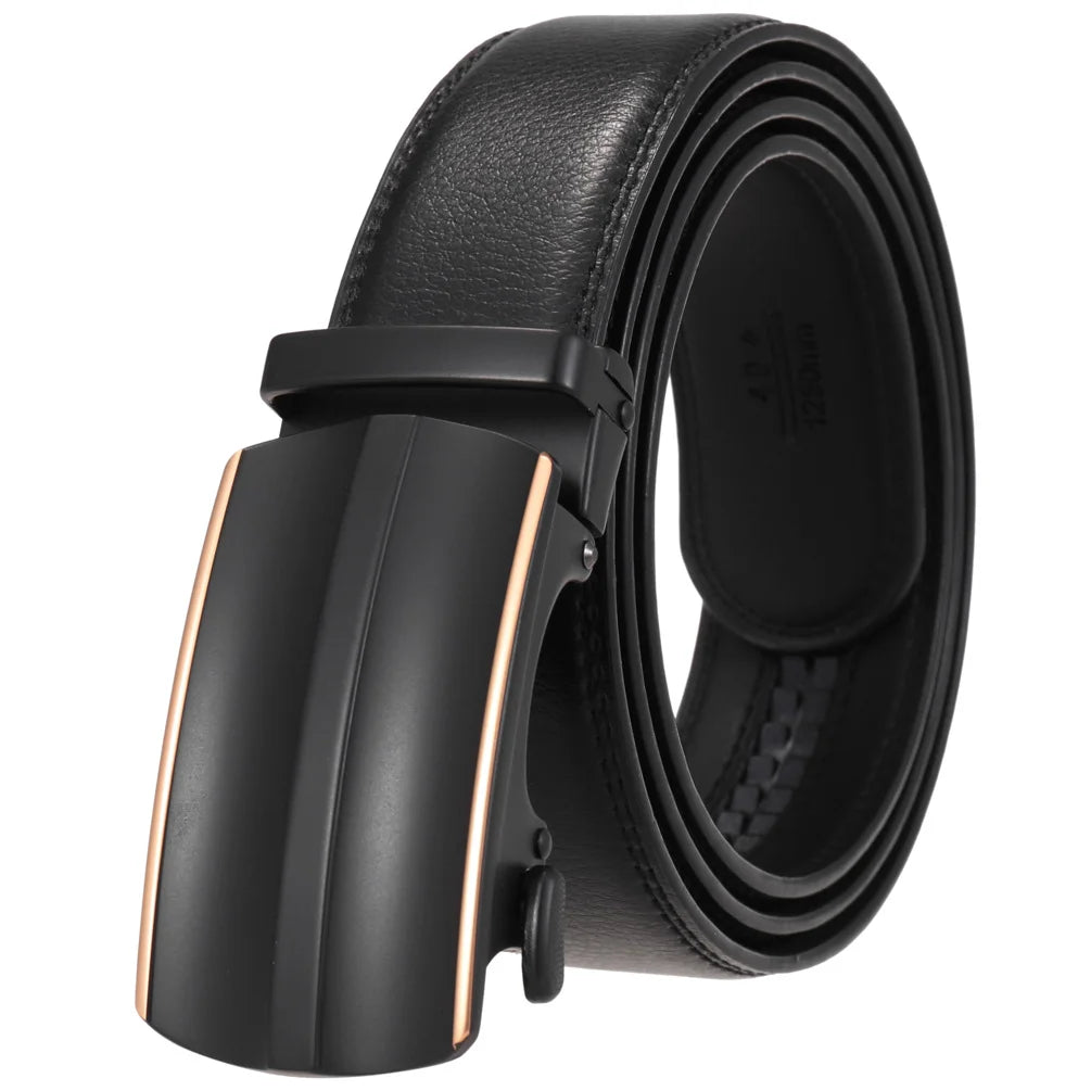 JMT-436042 Genuine Cow Leather Men's Designer Belt - Sophisticated and Durable Accessory