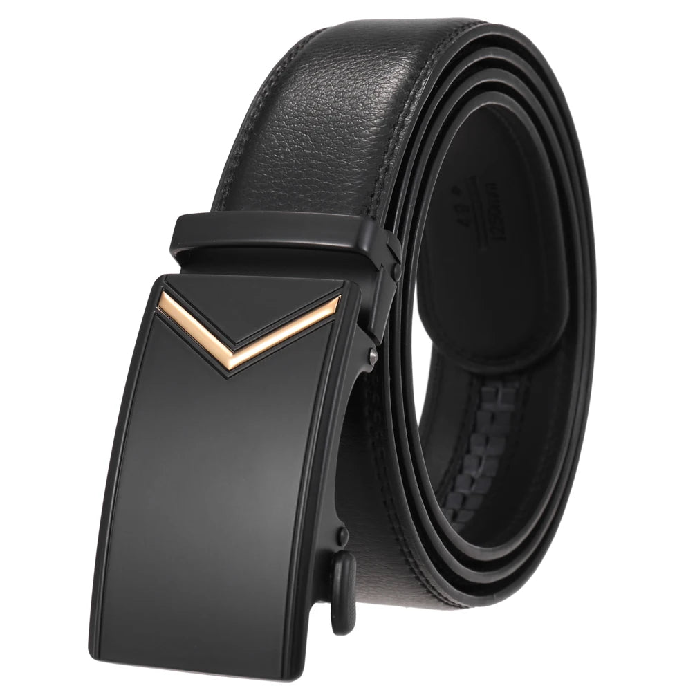 JMT-436042 Genuine Cow Leather Men's Designer Belt - Sophisticated and Durable Accessory