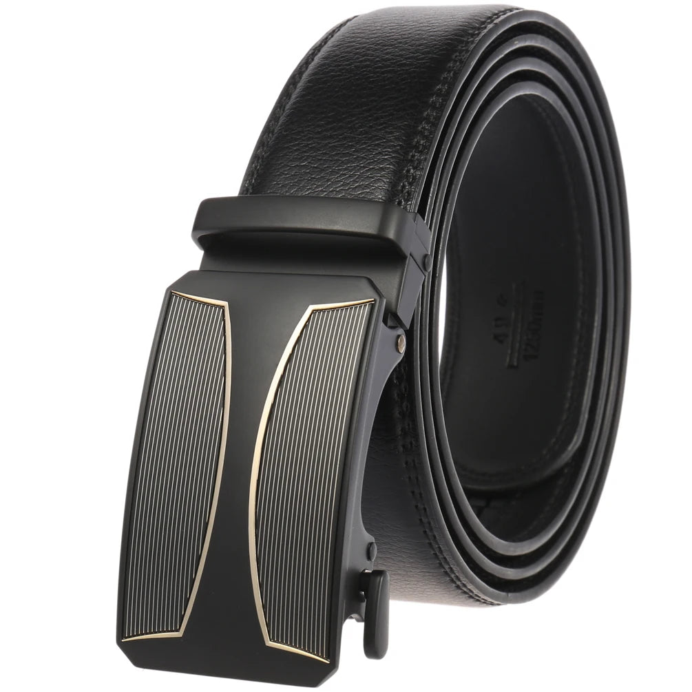 JMT-436042 Genuine Cow Leather Men's Designer Belt - Sophisticated and Durable Accessory