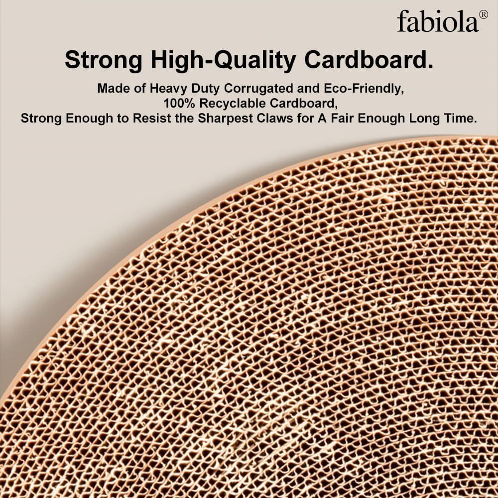 JMT-436106 Interactive Cat Scratching Board with 2-in-1 Design and Moving Ball Toys, Eco-Friendly Cardboard Scratcher for Indoor Cats