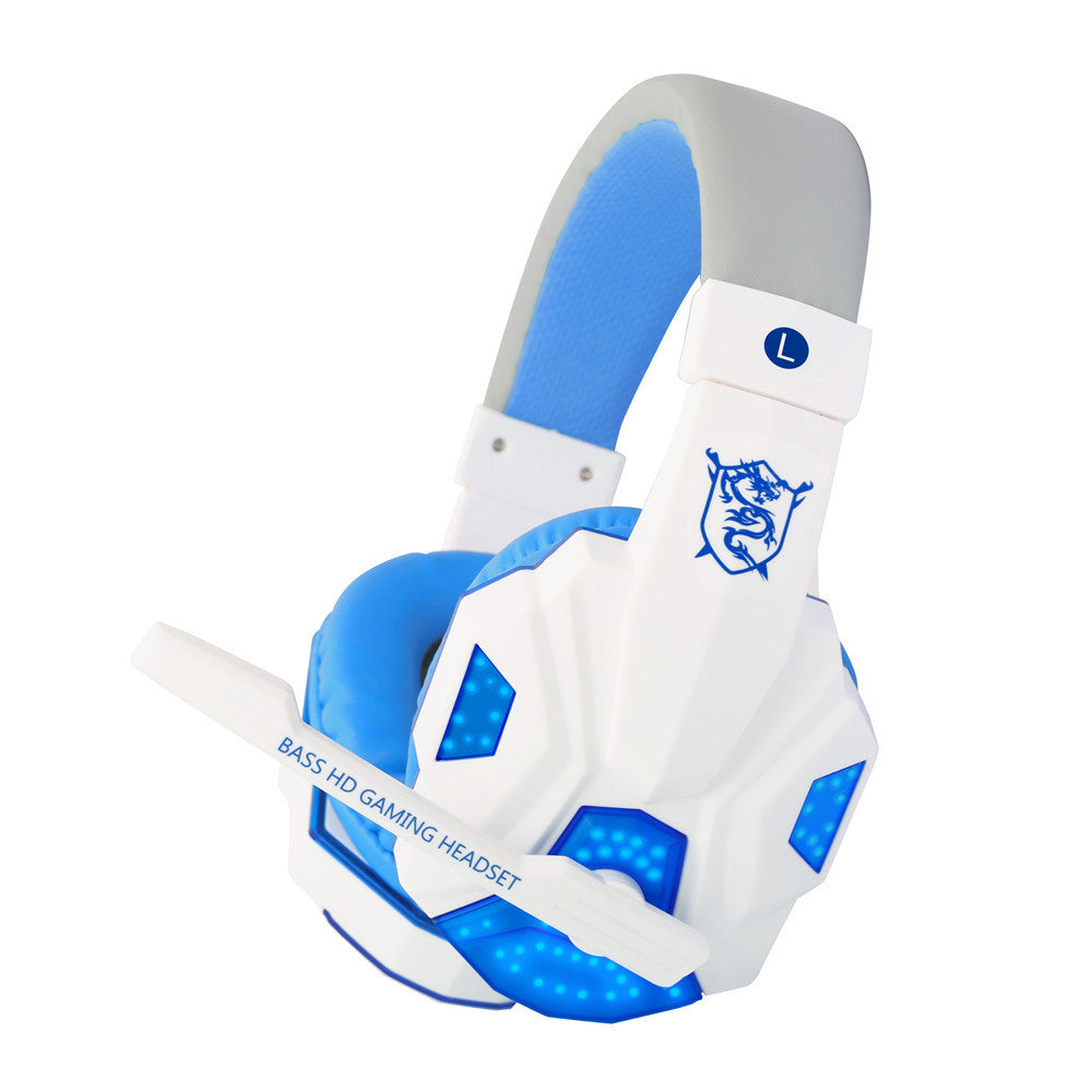 JMT-436106 Luminous Wired Computer Headset with 3.5mm and USB Connectivity - 40mm Drivers, 2m Cable, 20-20,000 Hz Frequency Response