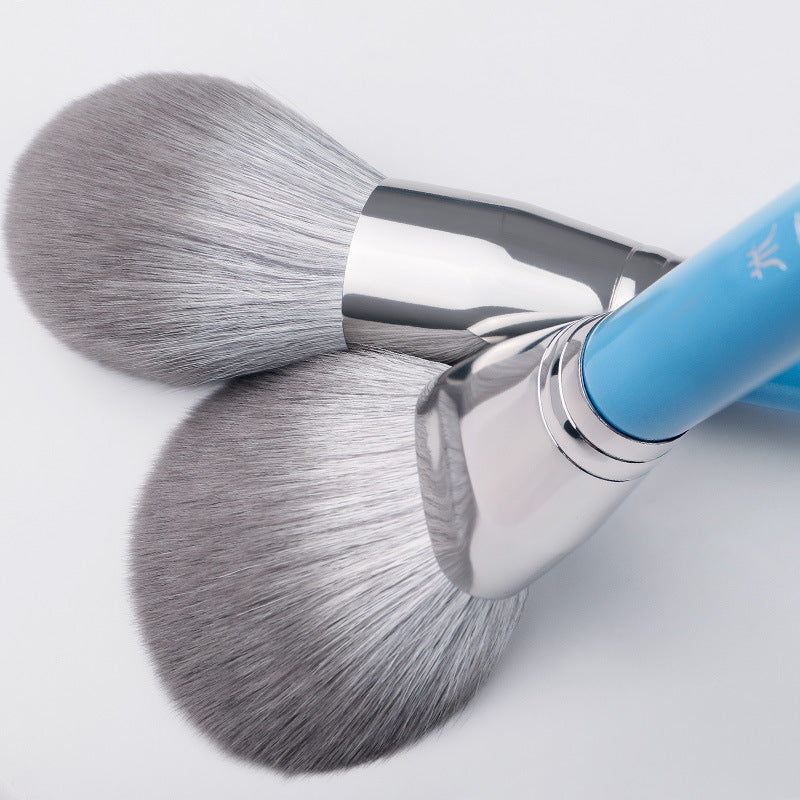 JMT-436554 13-Piece Long Handle Makeup Brush Set with Man-Made Fiber Bristles in Blue
