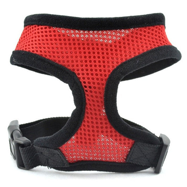 JMT-436618 Teddy Vest-Style Dog Walking Collar for Small Dogs - Red, Black, Yellow, Blue, Pink Sizes XS, S, M