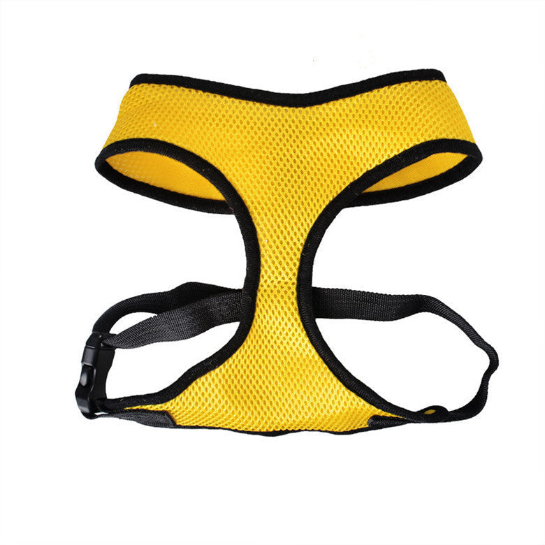 JMT-436618 Teddy Vest-Style Dog Walking Collar for Small Dogs - Red, Black, Yellow, Blue, Pink Sizes XS, S, M