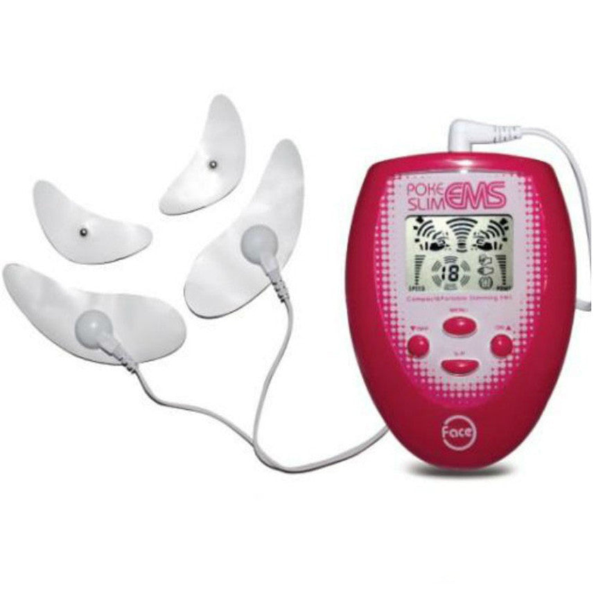 JMT-436682 Facial EMS Massager with 4 Massage Modes, Rose Red, Compact Design