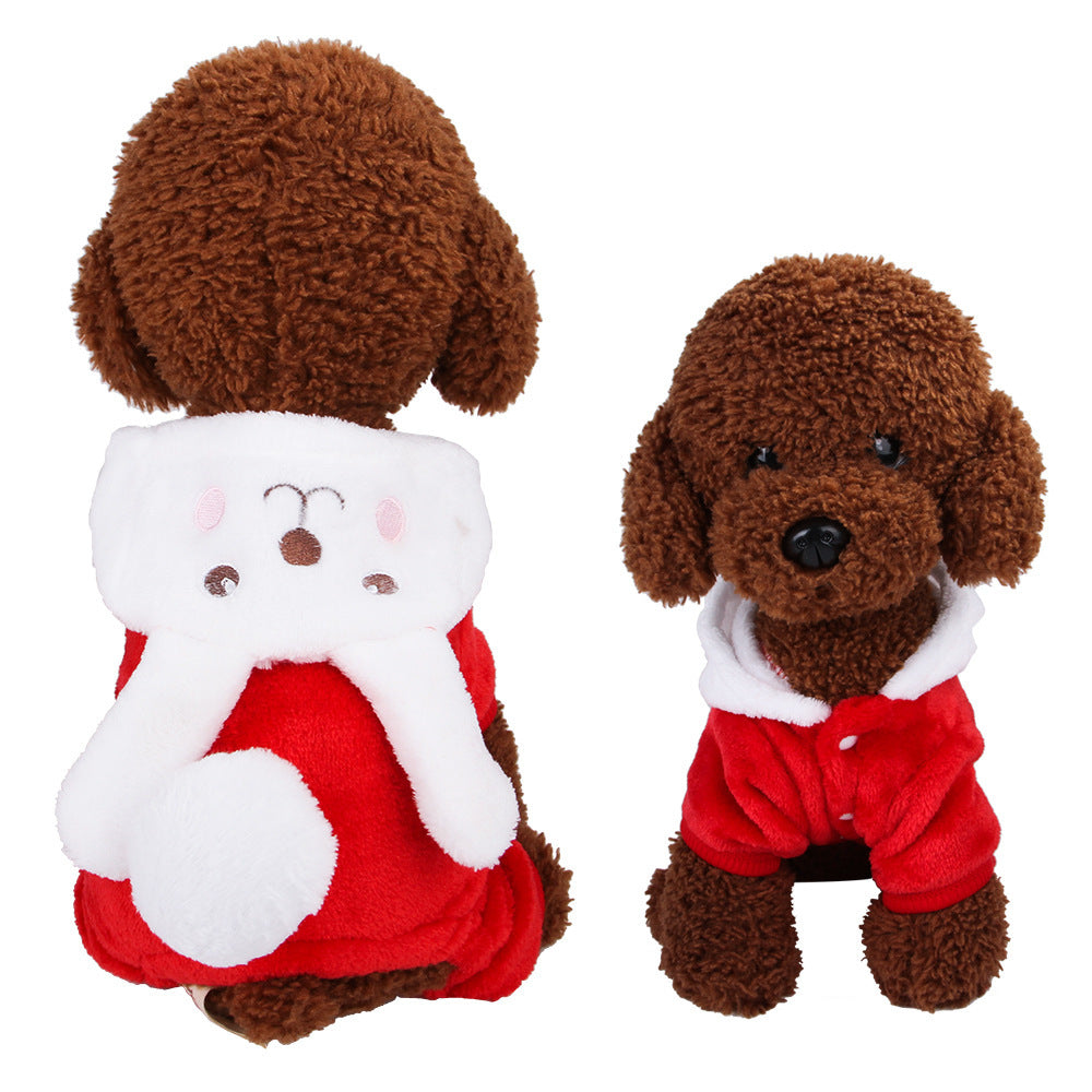 JMT-437194 Cozy Coral Fleece Pet Clothes for Autumn and Winter - Multiple Styles and Sizes