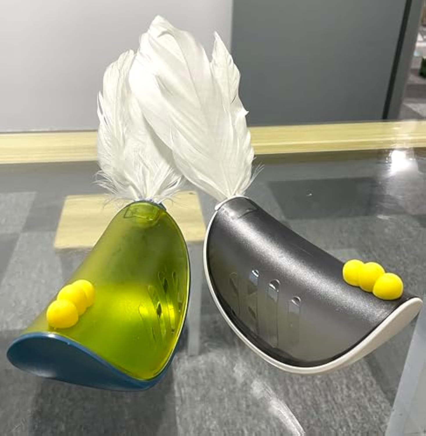 JMT-437258 Interactive Cat Puzzle Tumbler Toy with Snack Dispenser - Safe ABS+TPR Material, Adjustable Food Leakage Design, Chicken Shape for Indoor Play