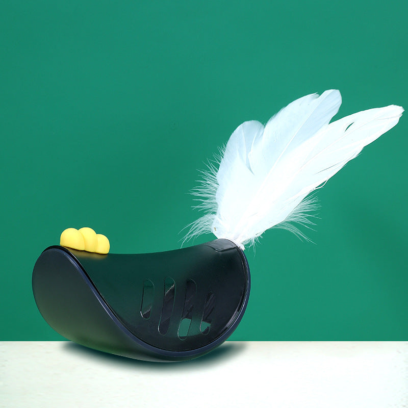 JMT-437258 Interactive Cat Puzzle Tumbler Toy with Snack Dispenser - Safe ABS+TPR Material, Adjustable Food Leakage Design, Chicken Shape for Indoor Play