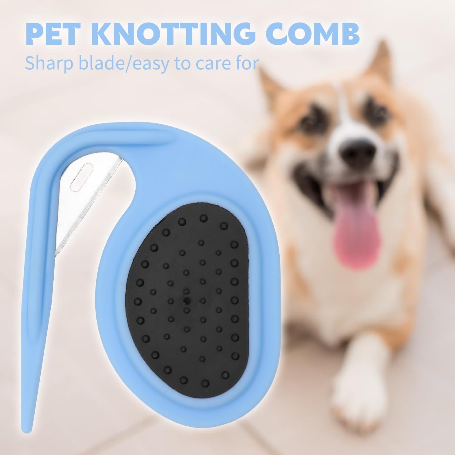 JMT-437514 Professional Pet Knotting Comb for Effortless Tangled Hair Removal in Dogs and Cats