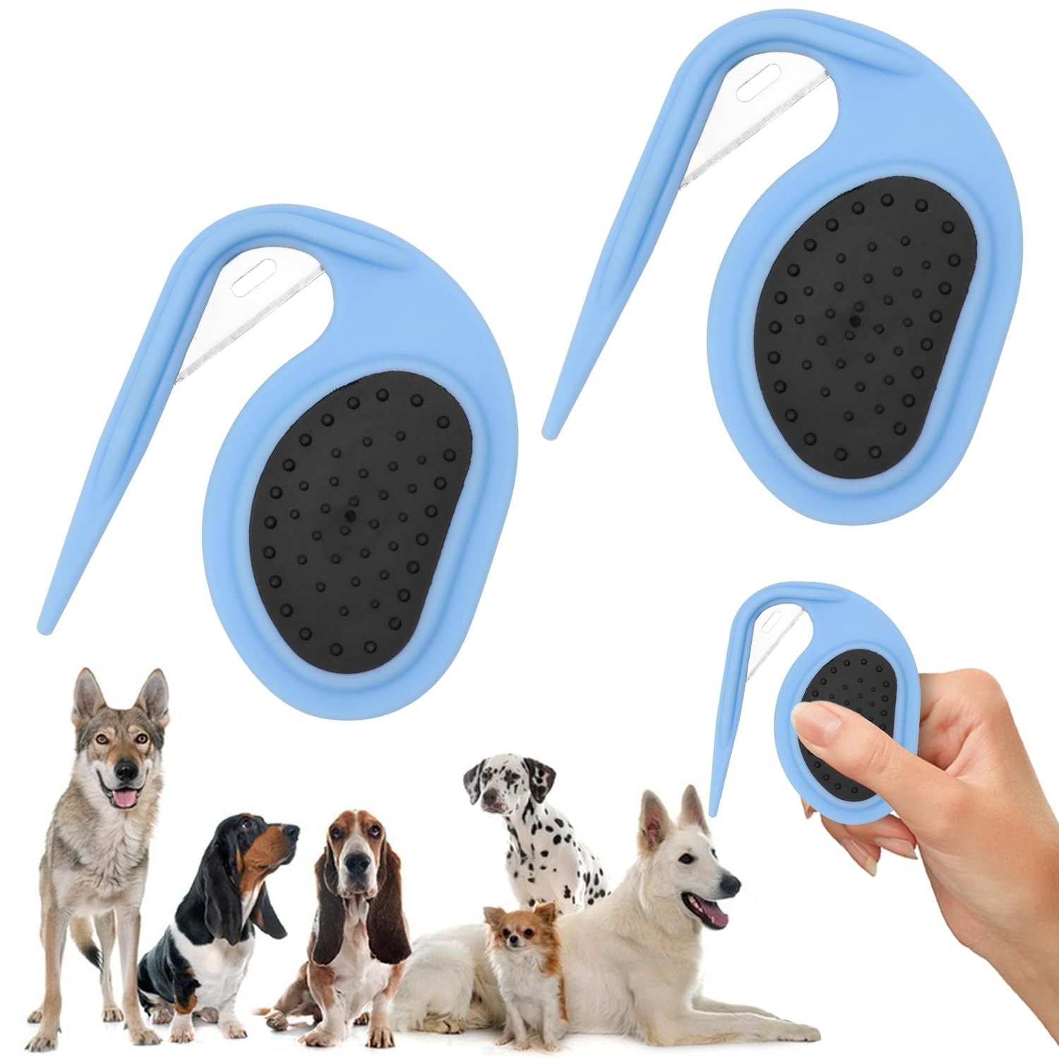 JMT-437514 Professional Pet Knotting Comb for Effortless Tangled Hair Removal in Dogs and Cats