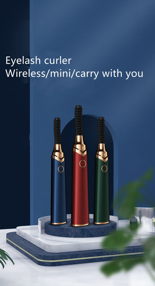 JMT-437578 Rechargeable Electric Eyelash Curler with Heating Feature - Available in Red, Green, and Blue