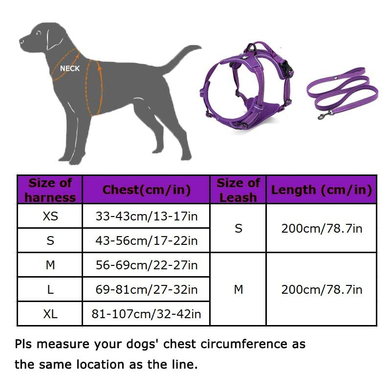 JMT-437770 Adjustable Dog Breast Strap for Traction – Sizes for Small to Extra Large Breeds