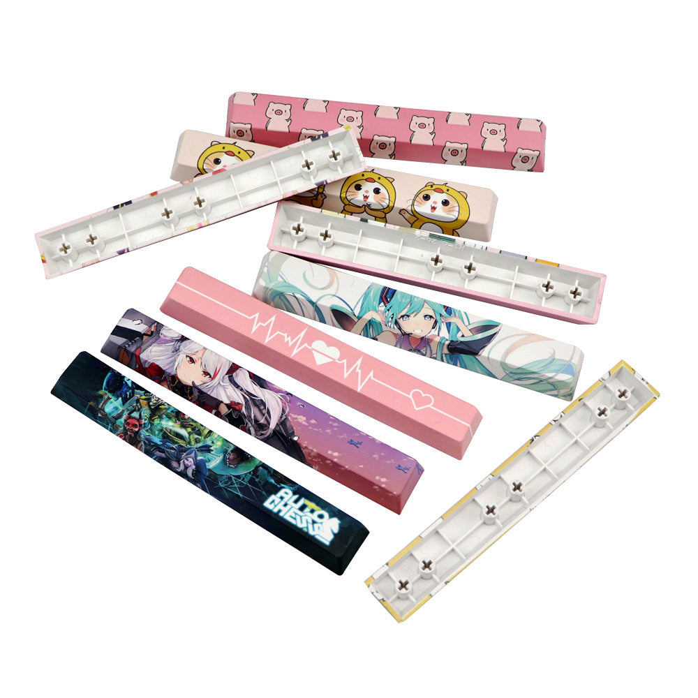 JMT-437898 6.25U PBT Five-Sided Sublimation Mechanical Keycap - Original Height Spacebar Replacement
