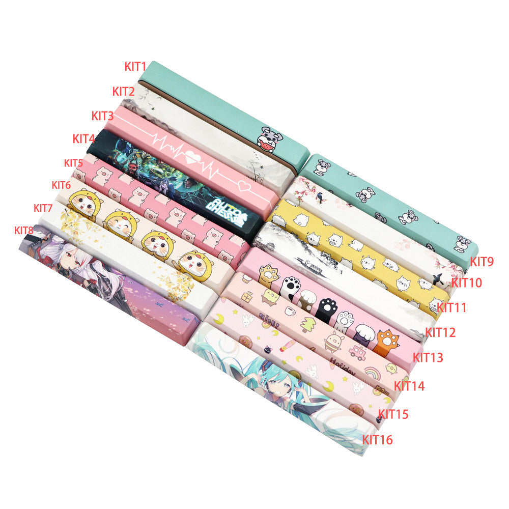 JMT-437898 6.25U PBT Five-Sided Sublimation Mechanical Keycap - Original Height Spacebar Replacement