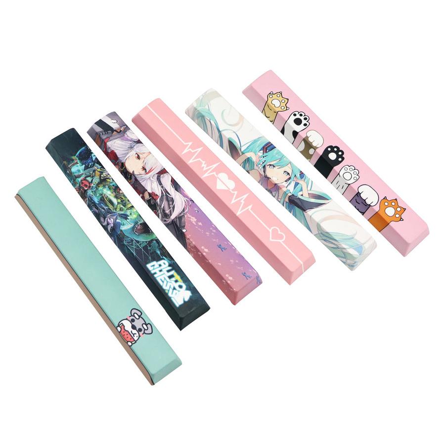 JMT-437898 6.25U PBT Five-Sided Sublimation Mechanical Keycap - Original Height Spacebar Replacement