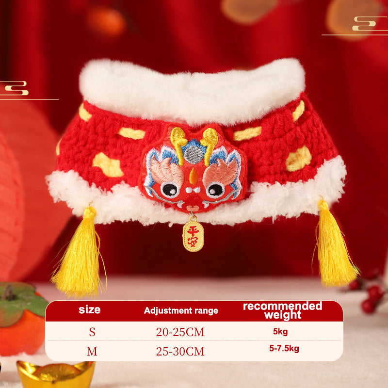 JMT-437898 Festive Pet Scarf Collar for Cats and Dogs – Winter and New Year’s Accessory for Kittens and Puppies