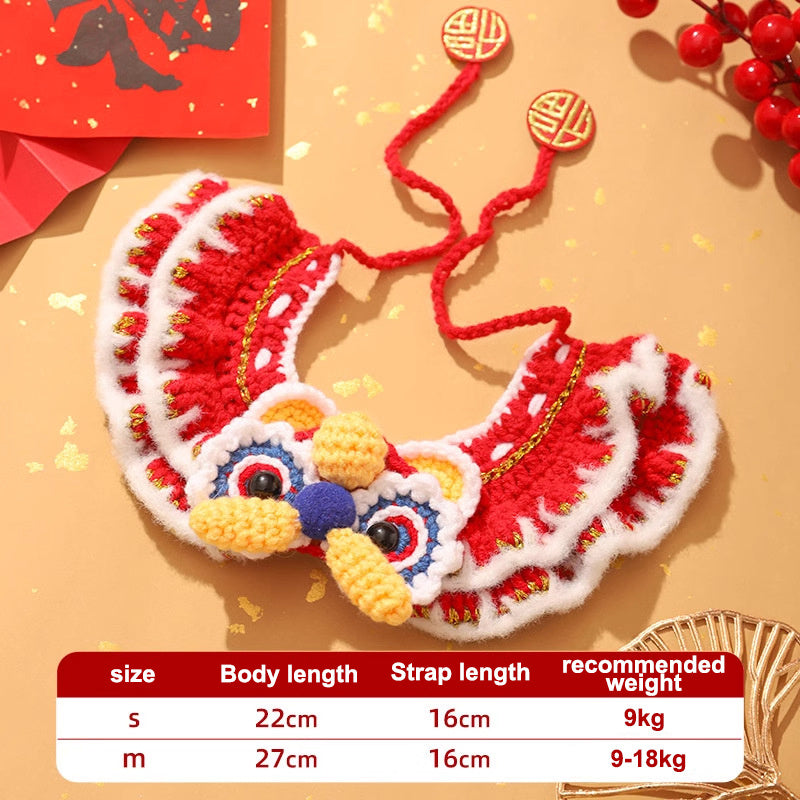 JMT-437898 Festive Pet Scarf Collar for Cats and Dogs – Winter and New Year’s Accessory for Kittens and Puppies