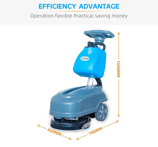 JMT-437898 Mini Hand Push Floor Scrubbing Machine for Efficient Surface Cleaning