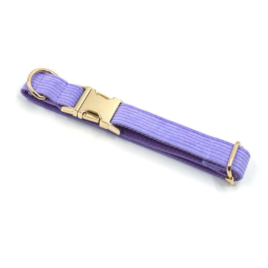 JMT-438090 Taro Purple Velvet Dog Collar - Adjustable Sizes XS to XL, Durable Cloth Material