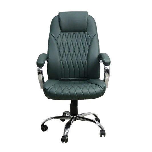 JMT-438346 Adjustable Ergonomic Leather Office Chair with Swivel Base for Enhanced Comfort and Support