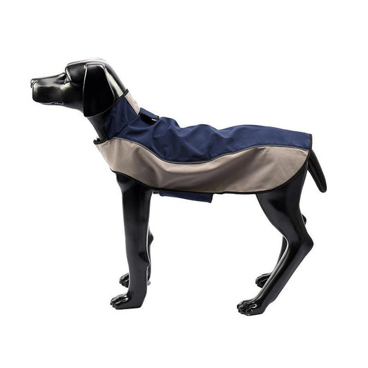 JMT-438346 Waterproof Breathable Outdoor Dog Stormsuit in Blue and Brown for Pet Comfort