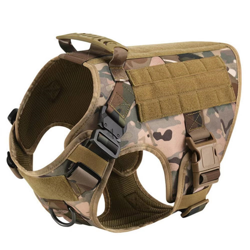 JMT-438922 Luxury Camouflage Nylon Dog Harness and Leash Set for Training and Outdoor Use