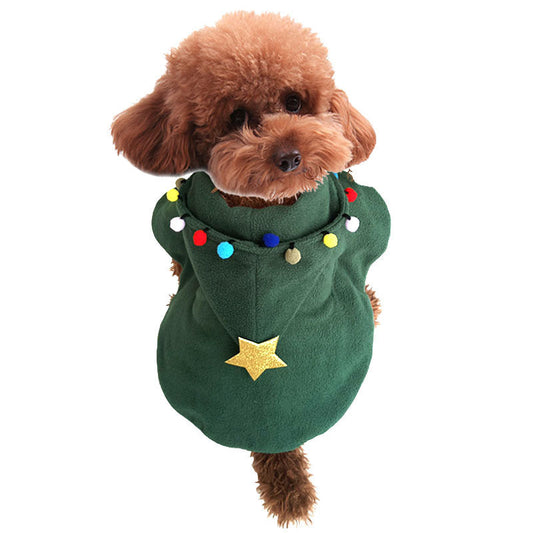 JMT-439370 Christmas Cloak with Hood for Pets - Cute and Cozy Winter Costume for Dogs and Cats