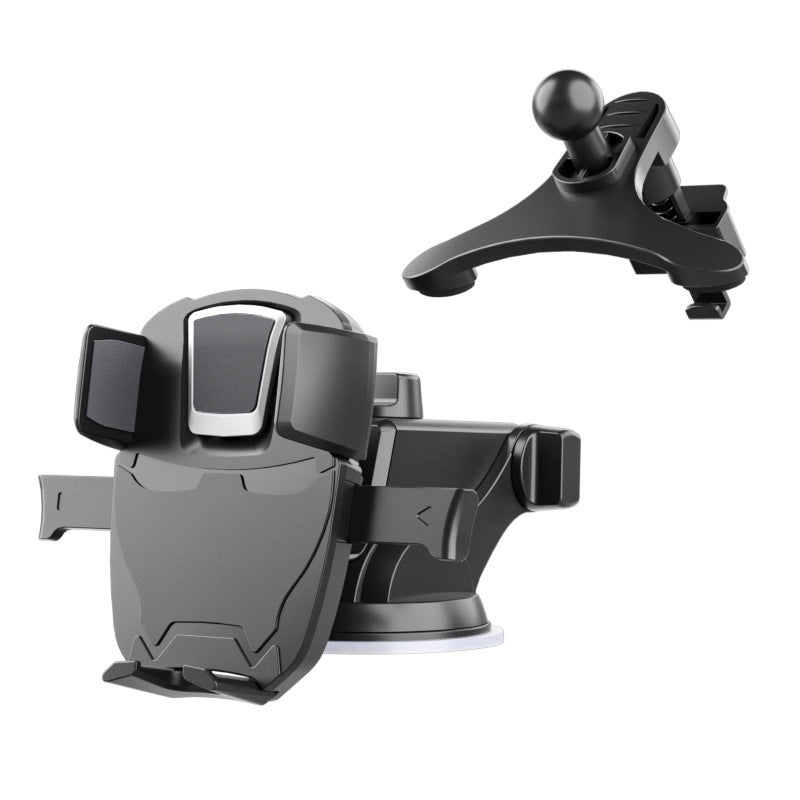 JMT-439434 Suction Cup Car Phone Holder for Dashboard and Air Vent, Adjustable Width 60MM-90MM, Silver ABS and Silicone Design
