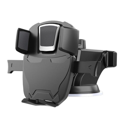 JMT-439434 Suction Cup Car Phone Holder for Dashboard and Air Vent, Adjustable Width 60MM-90MM, Silver ABS and Silicone Design