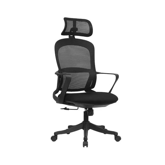 JMT-439498 Adjustable Black Mesh Executive Office Chair with Breathable Design and Neck Support