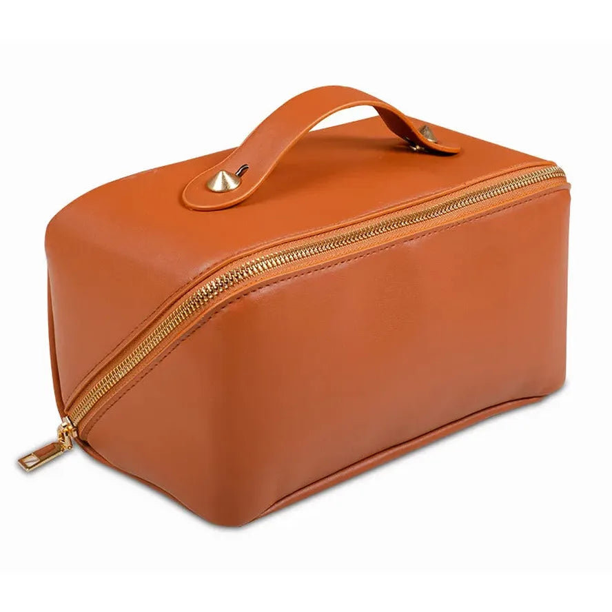 JMT-439626 Trendy Large Capacity Travel Cosmetic Bag in PU with Zipper Closure
