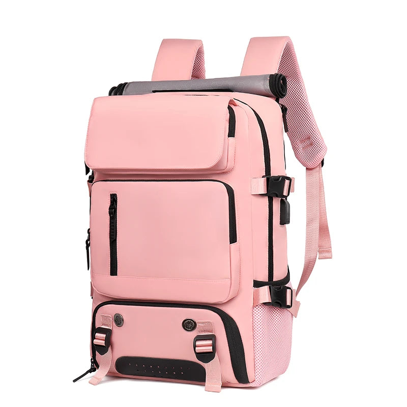 JMT-439754 Waterproof 17-Inch Laptop Backpack with Shoe Compartment for Men, Travel-Friendly Design