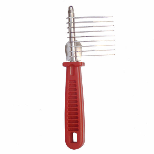 JMT-439818 Pet Knot Comb - Metal Dog Grooming Tool for Removing Tangles and Mats