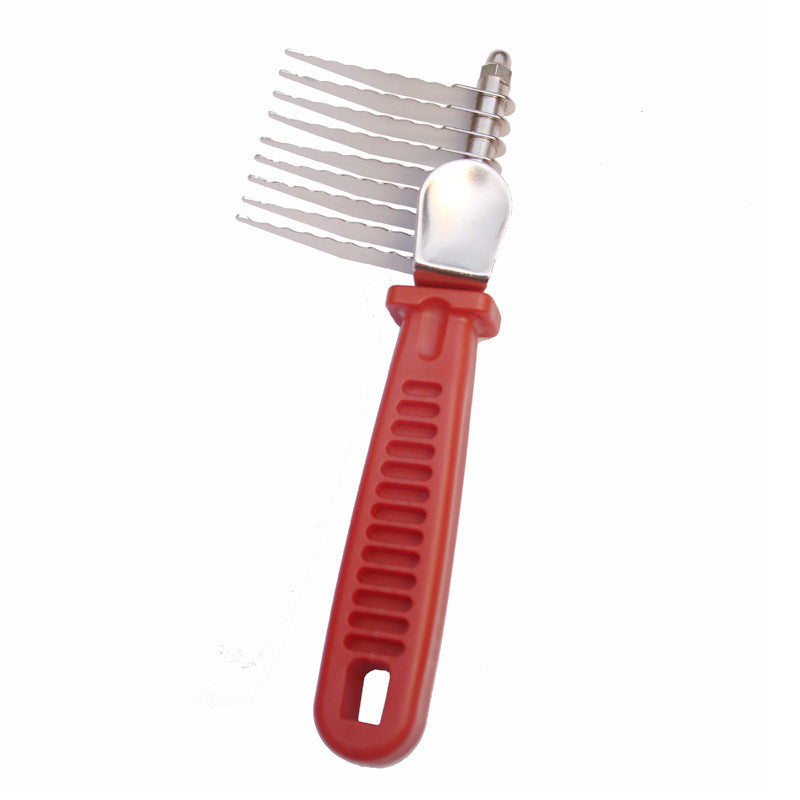 JMT-439818 Pet Knot Comb - Metal Dog Grooming Tool for Removing Tangles and Mats