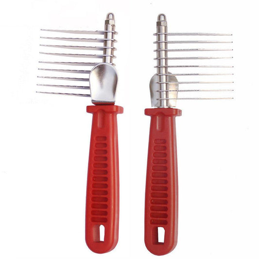 JMT-439818 Pet Knot Comb - Metal Dog Grooming Tool for Removing Tangles and Mats