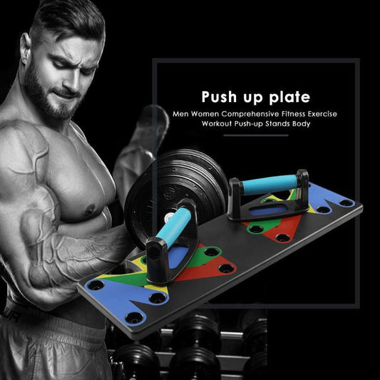 JMT-439818 Power Press Push Up Board with Nine Functional Stations for Full-Body Workouts