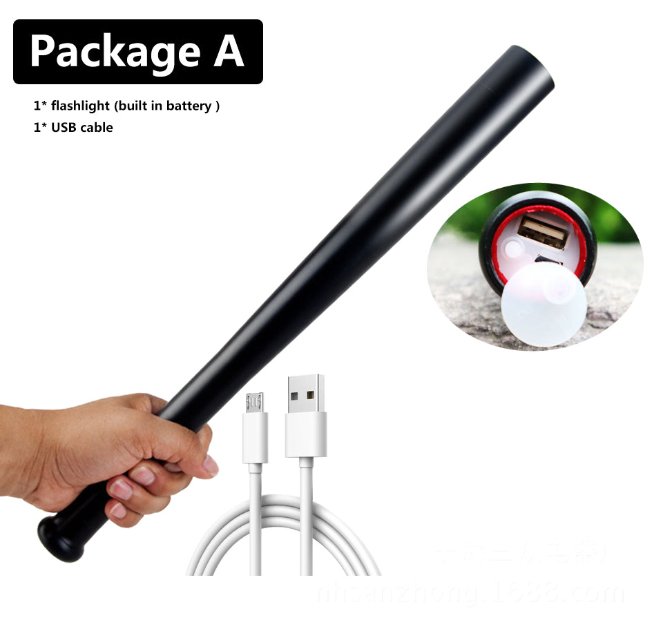 JMT-439818 Rechargeable Power Bank LED Bulb Flashlight with Built-In 18650 Battery
