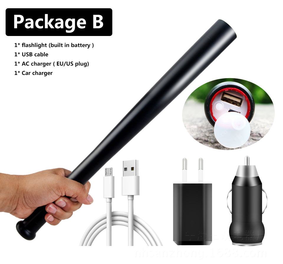 JMT-439818 Rechargeable Power Bank LED Bulb Flashlight with Built-In 18650 Battery