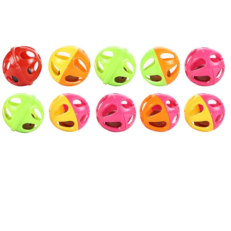 JMT-439882 Colorful Plastic Cat Bell Ball Toy - Engaging Snake Design for Playtime Fun