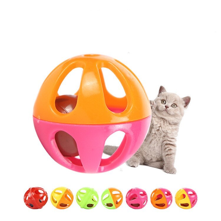 JMT-439882 Colorful Plastic Cat Bell Ball Toy - Engaging Snake Design for Playtime Fun