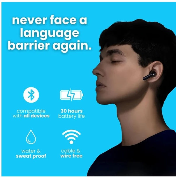 JMT-440074 Translator Earbuds with Dual Microphones for Real-Time AI Translation in 144 Languages